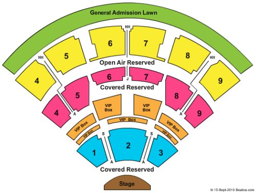 Raleigh Amphitheater Seating Chart